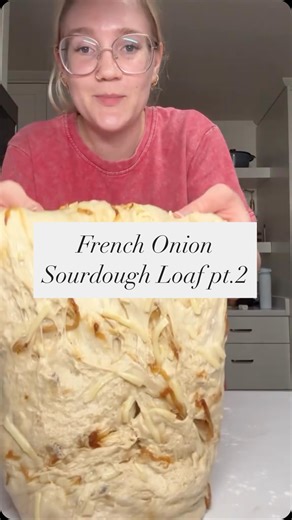 57K views · 1.8K reactions | FRENCH ONION SOURDOUGH LOAF PT.2. The most delicious smelling sourdough loaf EVER and it’s not even baked yet. The anticipation is real for me too 沈 is it tomorrow yet?? Our French onion sourdough loaf is off to bed for the night to get some well rested fermentation time. The smell has me DROOLING. Sorry to keep you hanging, but… hang in there!! #frenchonion #sourdough #sourdoughloaf #frenchonionsourdough #sourdoughinclusions | Mama Lyd | Facebook