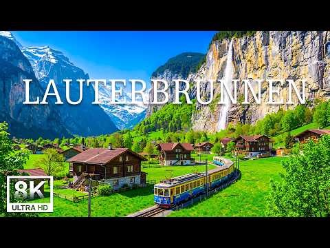 Lauterbrunnen, Switzerland 8K | Stunning Waterfalls, Alpine Villages & Majestic Swiss Landscapes