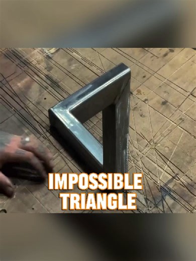 Your brain will break staring at this impossible shape! The Penrose paradox 🤯 #penrose #opticalillusion #mindblown #sciencetok #mathtok #USA #America