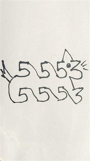 number to dog drawing🎨 for kids