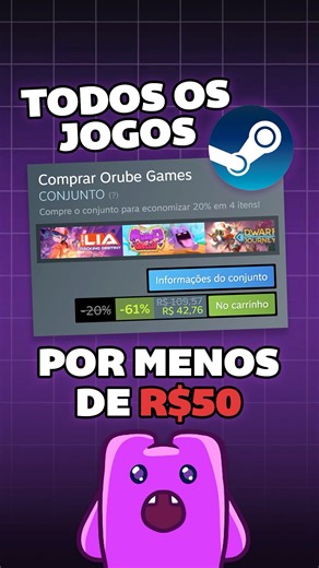✨Leve TODOS os jogos da Orube na Steam por menos de 50 REAIS! #steam #supermomboquest
