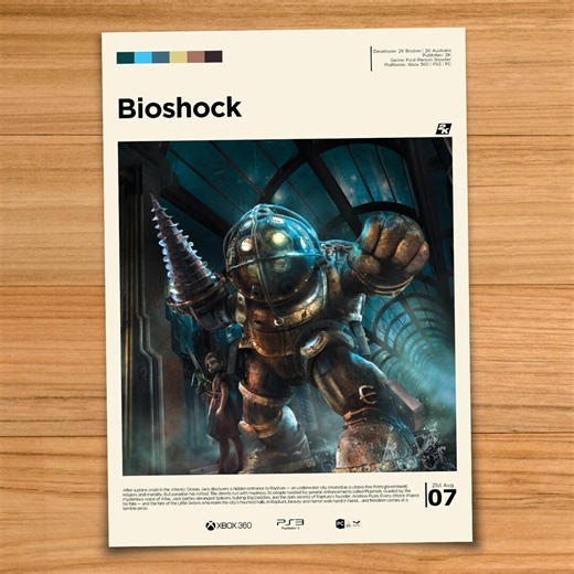 Bioshock Series 1 | 2 | Infinite - Gaming Inspired Poster | Print | Wall Art - Etsy