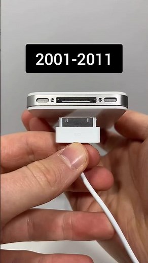 Evolution of the Apple Charging Cable #apple #iphone #ios #chargingcable #shorts