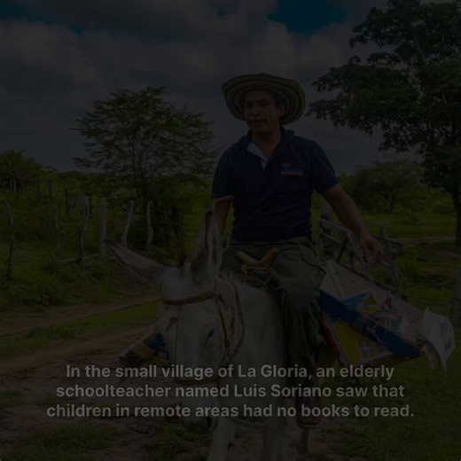 Meet Luis Soriano and his famous Biblioburro, Colombia's traveling donkey library. For more than 20 years, the schoolteacher and his sure-footed burros, Alfa and Beto, have been hauling books to rural schoolchildren so that they can read at home. 👴📚❤️
