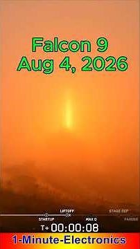 Falcon 9 Launch Aug 4, 2026, in Pacific Coast Fog - Landing at Sea 🚀
