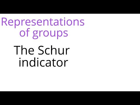 Representation theory: The Schur indicator