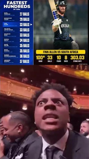 Joint third-fastest T201 century finn allen#t20worldcup