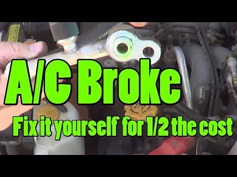 DIY A/C Repair Replace Leaky Hose Vacuum and Recharge your A/C System