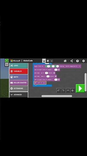 POV Rollercoaster in Minecraft! Make your own 🎢 #coding #creativecoding #makecode #minecraft