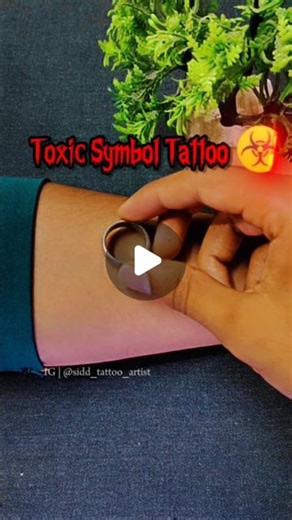 ❦ 𝐒𝐈𝐃𝐃𝐇𝐀𝐍𝐓 𝐓𝐇𝐄 𝐓𝐀𝐓𝐓𝐎𝐎 𝐀𝐑𝐓𝐈𝐒𝐓 ❦ | Toxic Tattoo 🔥 | "☣️Biohazard Symbol Tattoo shin" ✨ | Save for later 📩 .. .. #Toxic #tattoodesign #biohazard #tattoo #design #viral | Instagram