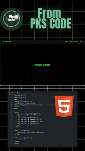 RetroZone Homepage Design Using Pure HTML & CSS#homepage #webdevelopment #webanimation