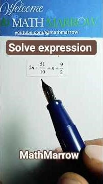 How to solve the given expression #MathMarrow #variable #math #short