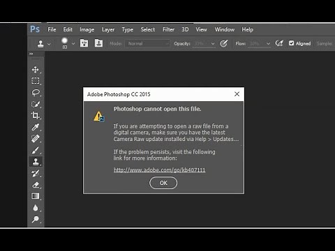 How to Fix Camera RAW Files opening Error "Photoshop Cannot Open this file" in Photoshop CC