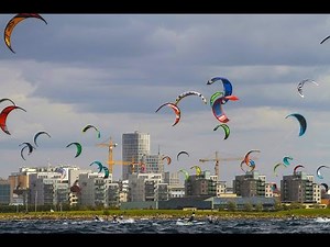 Open ocean kiteboarding competition in Sweden