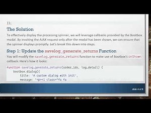 How to Display a Processing Spinner/GIF with Bootbox Modal Dialog