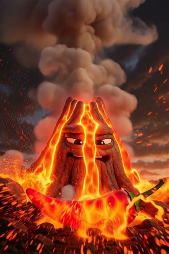 Volcano Erupts… Turns into Chili Pepper! 🌋🌶️😂