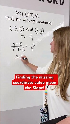 Finding the coordinate given the slope #mathteacher #math #mathematics #algebra #iteachalgebra