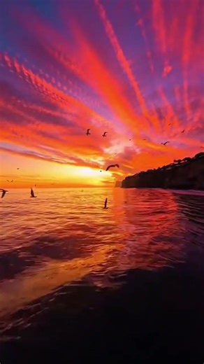 4K Ocean Sunset That Feels Unreal | Golden Hour Cinematic Glide #Shorts