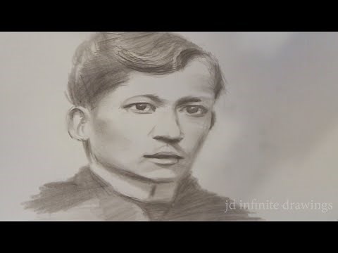 How To Draw Jose Rizal Drawing Portrait - Pencil Drawing Speed Time Lapse