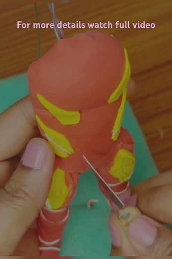 How to make IRON MAN with clay 🦸🏻‍♂️|#claycraft #ironman #avengers #diy #handmade #ironmanshorts