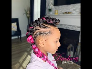 Kids Mohawk Braids |color braids|