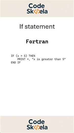 3 An If statement with different programming languages