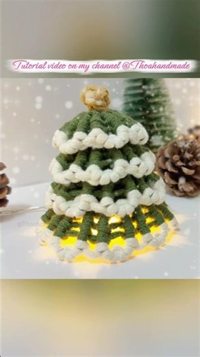 3D Macrame Tree #shorts #macrame #tutorial #handmade #crochet #christmastree #craft