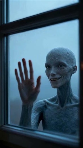 IT SMILED AT US! The Window Creature That Appeared on Camera #AlienEncounter #uap #creepy #shorts