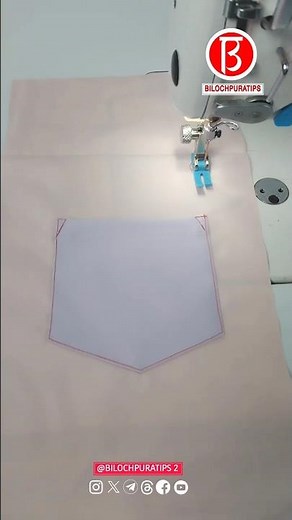 How To Make Shirt pockets Sewing Tutorial