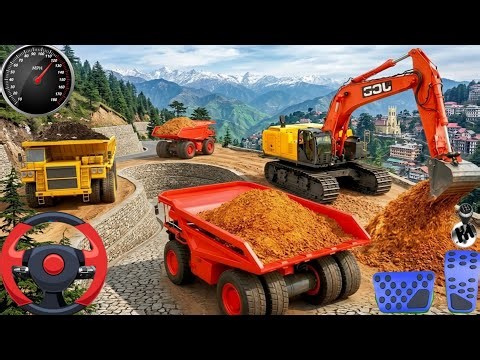 👷City Road Construction Simulator 3D 🚧 | Heavy Excavator & Truck - Android Gameplay
