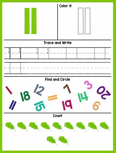 Number Worksheets Part 2: Free Templates for Kids