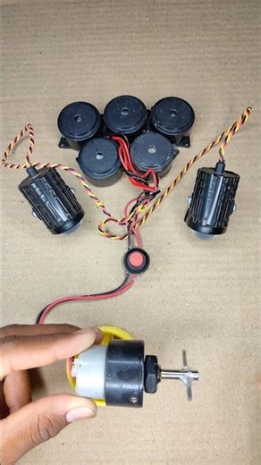 Two bike LED light & 5 Buzzers Powered by Gear Motor • dc motor #shorts #dcmotor