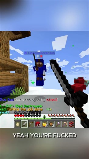 Solo Bedwars Clip #minecraft #bedwars