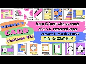 #KendrasCardChallenge21 Introduction Video - Free Printable | Make 15 cards w/ 6 sheets of paper