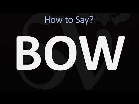 How to Pronounce Bow? (CORRECTLY)