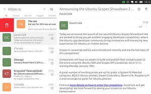 Dekko, Ubuntu's native mail client looks good