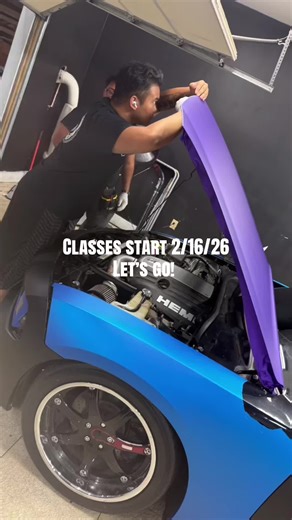 Who will be joining us? Classes starting 2/16/26. 📞 1-877-832-4682 #vinylwrapping #vinylwrap #carwrap #carwraps