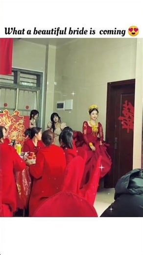 Chinese Bride's Beautiful Wedding Dress😍 Traditional Chinese Wedding Outfit#wedding#chinesedrama