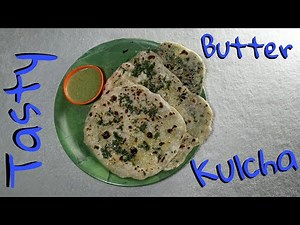 kulcha naan recipe | butter kulcha recipe | butter kulcha on pan