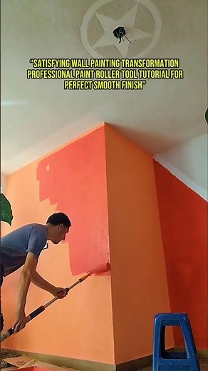 Satisfying Wall Painting Transformation | Professional Paint Roller Tool Tutorial
