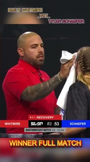 EMILY WHITMIRE VET TYLER SCHAEFR SLAP FOR SLAP slap fighti slap #powerslap #slap #sports