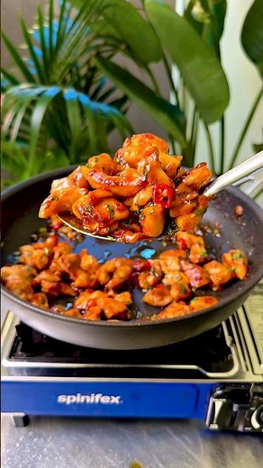 10min sticky mango chicken 🥭🍗 the EASIEST quick weeknight dinner, serve with rice and greens 🥬