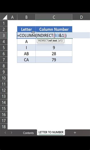 Convert Column Letter to number #exceltutorial #excelcourse #advancedexceltutorial #exceltraining