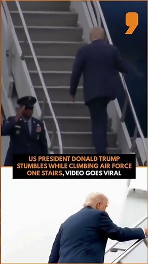 Oops! Trump’s Staircase Slip Goes Viral | News9