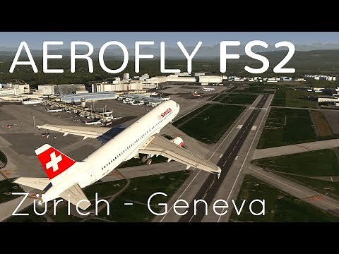 Aerofly FS 2: Full Flight Swiss A320 Zürich to Geneva in 4K