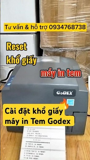 cài đặt khổ giấy máy in tem Godex G500/530 | Set the stamp printer paper size #caimayingodex