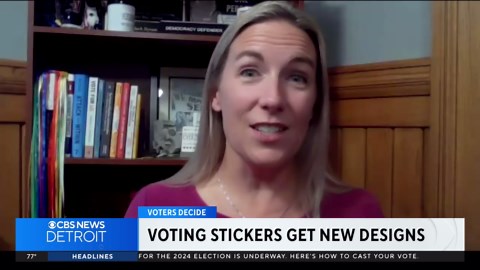 Voting stickers in Michigan get new designs