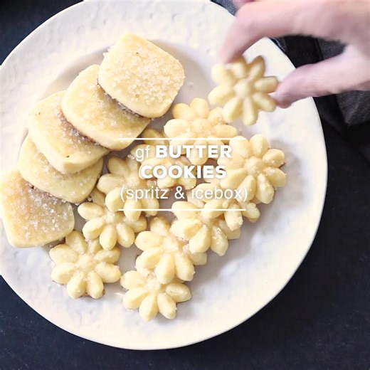 Homemade Gluten Free Butter Cookies (aka spritz or icebox), easily made using a cookie press, is an absolute must-have on every Christmas cookie platter. 🎄🍪 See comments for full recipe! . . . . https://glutenfreeonashoestring.com/spritz-butter-cookies-icebox-too/ #glutenfreebuttercookies #glutenfreeholidaycookies #buttercookierecipe | Gluten Free on a Shoestring
