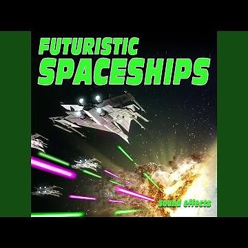Space Ship Battle with Ships Passing, Laser Shots and Explosions