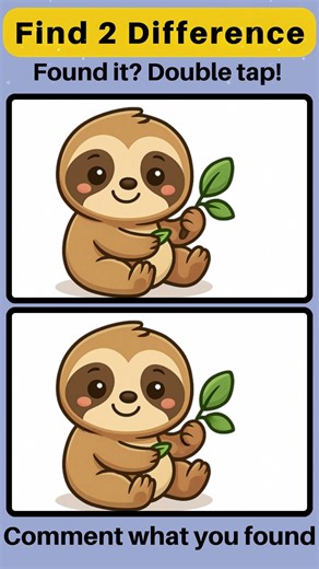 Only Geniuses Spot This Sloth Puzzle Challenge 🦥🧩